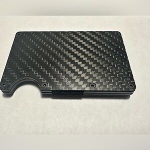 Carbon Fiber Card Holder with Cash Elastic